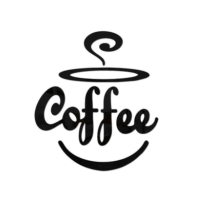 Coffee Themed Mirror Acrylic Wall Stickers for Kitchen and Dining Room
